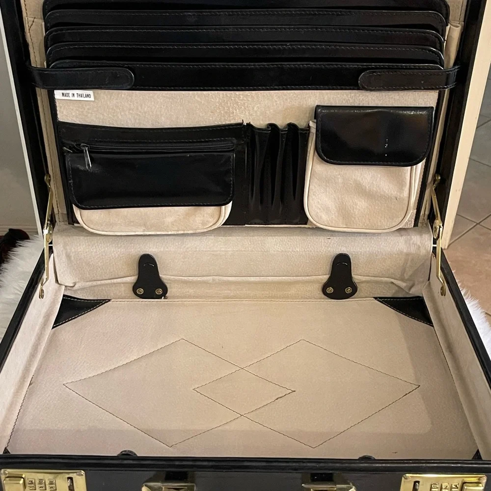 Vintage Black Leather Briefcase